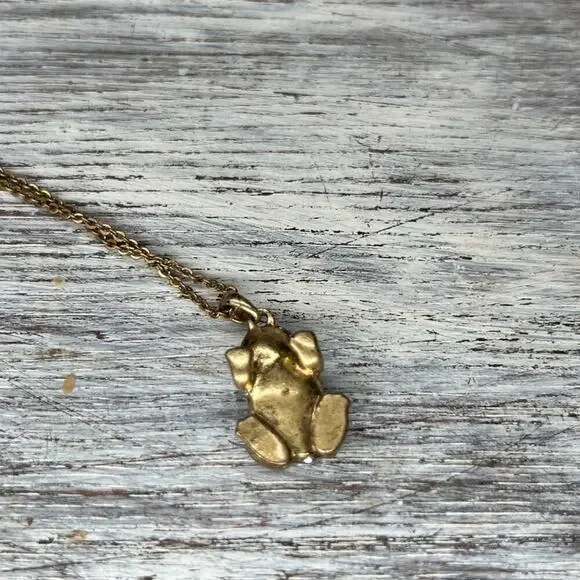 J. Crew | Rhinstone Frog Necklace - Picture 8 of 10